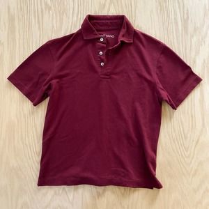 Kent Wang Mens Maroon Short Sleeve Polo 